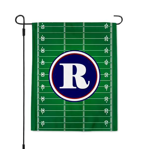 Football Field Monogram Garden Flag - Poster (600x600), Png Download