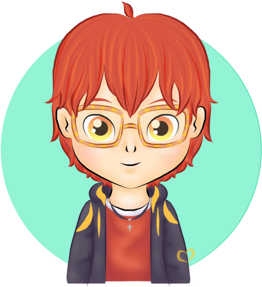 Chibi Half Body - Cartoon (548x600), Png Download