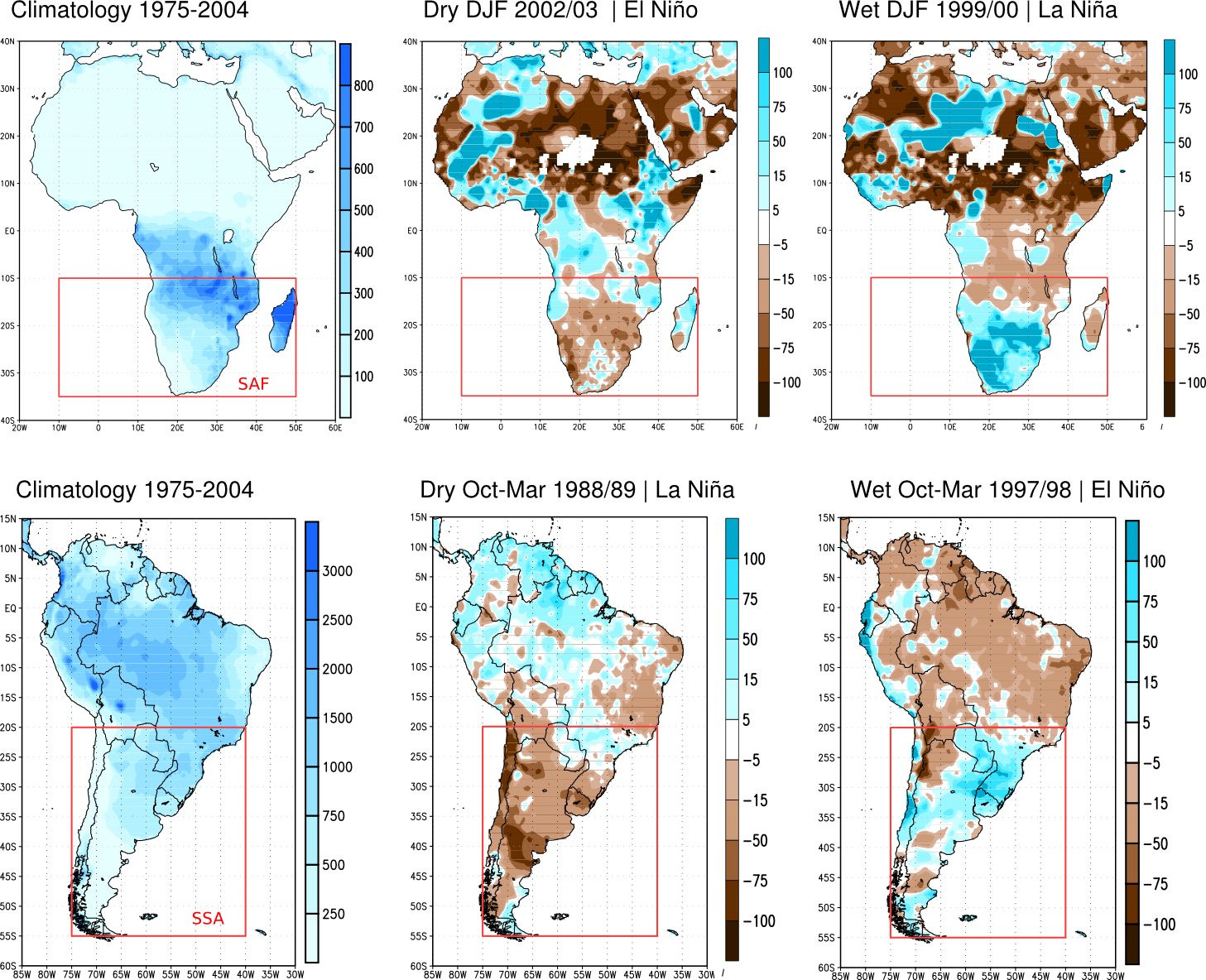 Unusual Past Dry And Wet Rainy Seasons Over Southern - Regions And Seasons Of South America (1457x1184), Png Download