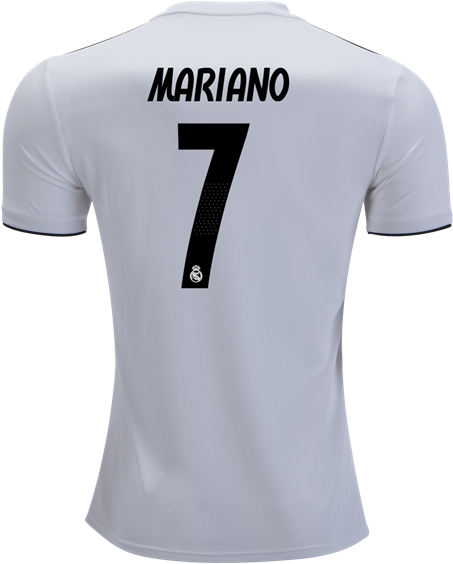 Real Madrid 18/19 Home Jersey Mariano Diaz - Trikot Real Madrid 18 19 (600x600), Png Download