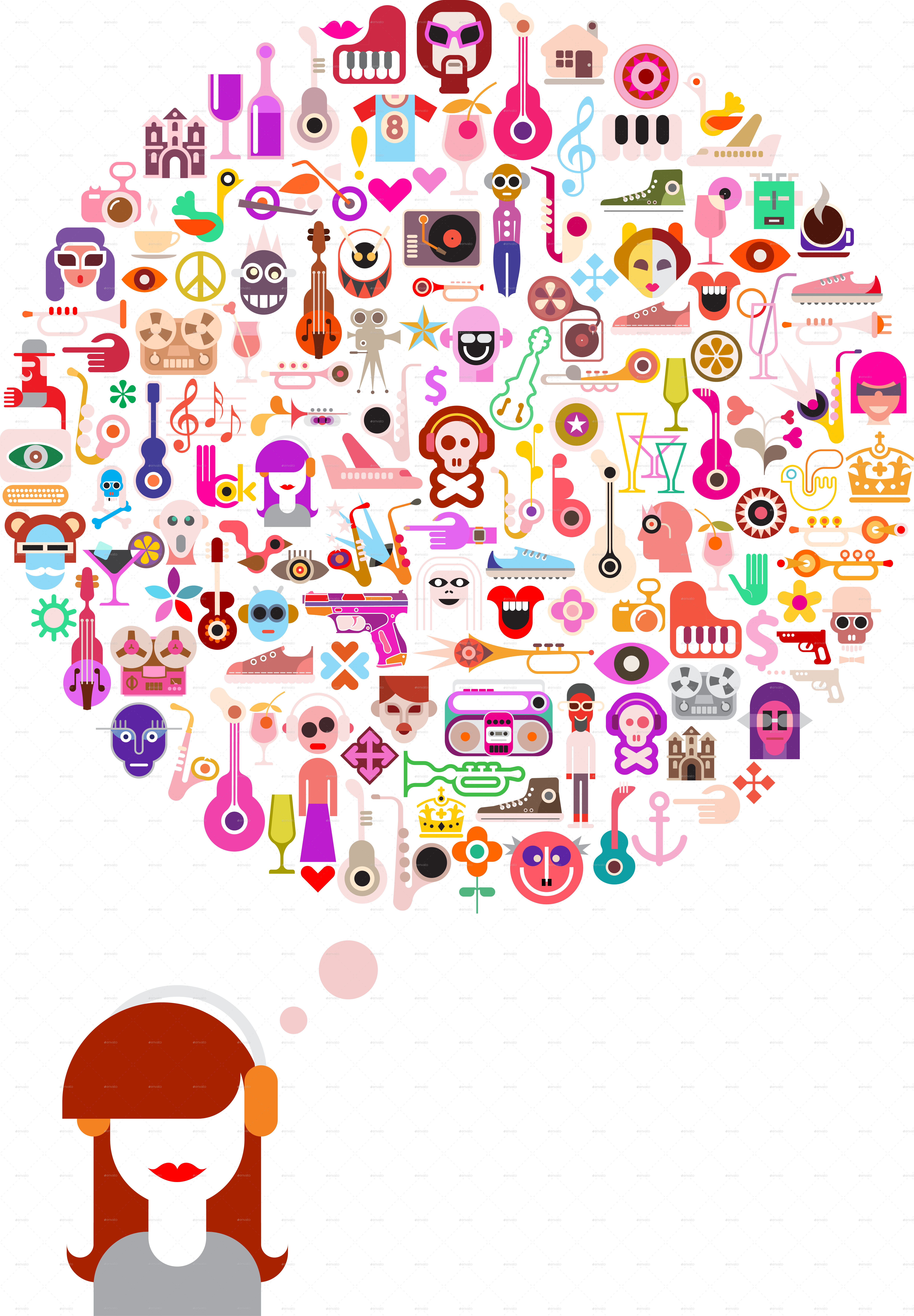 Thinking Woman Pre Thinking Woman (6178x8900), Png Download