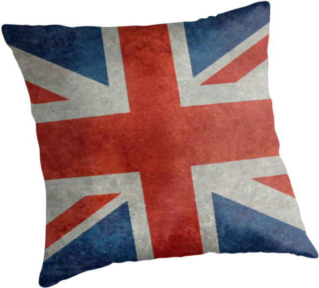 British Union Jack Flag Vintage Version Scale 35 Throw - Australian Flag On Face (875x875), Png Download