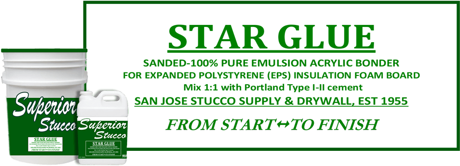 Stucco Supply Star Glue - General Supply (1000x388), Png Download