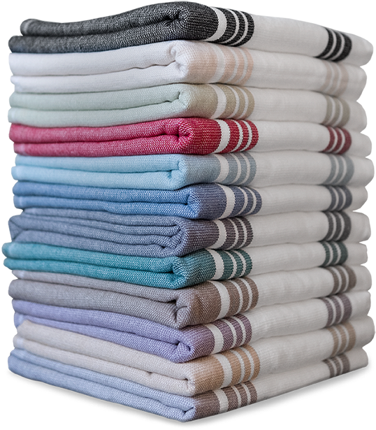 All Clad Striped Dual Kitchen Towelall Clad, Kitchen - Thread (585x626), Png Download
