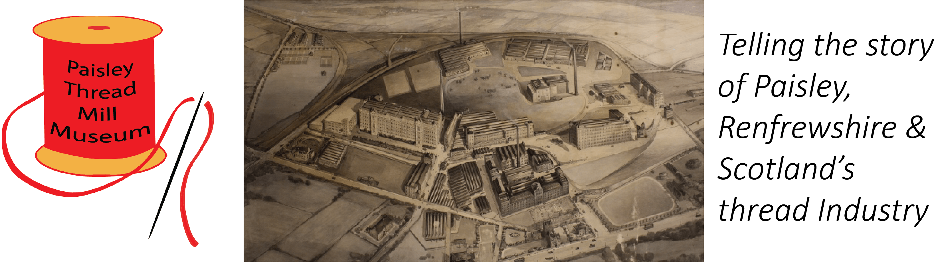 Paisley Thread Mill Museum Logo - Medieval Architecture (3300x919), Png Download