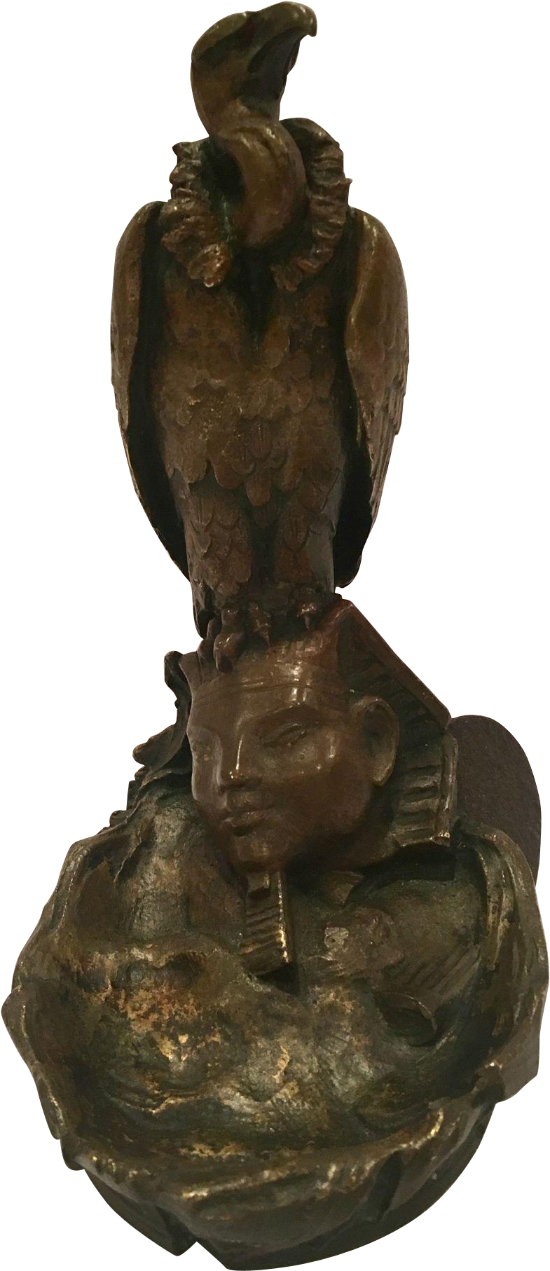 Unique French Inkwell Of A Vulture And A Sphinx - Statue (1813x1813), Png Download