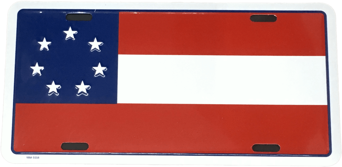 Stars And Bars Confederate Flag License Platelicense - Flag Of The United States (1440x1440), Png Download