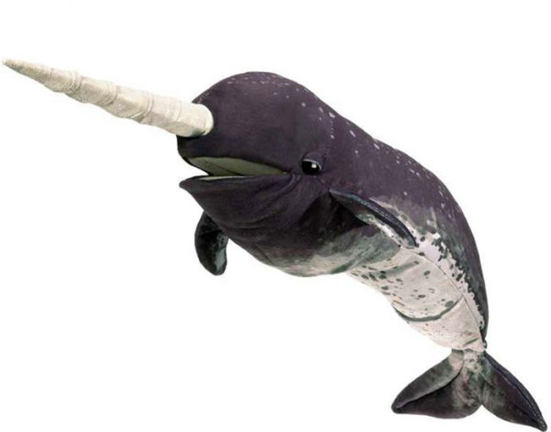 Folkmanis Narwhal Puppet (800x800), Png Download