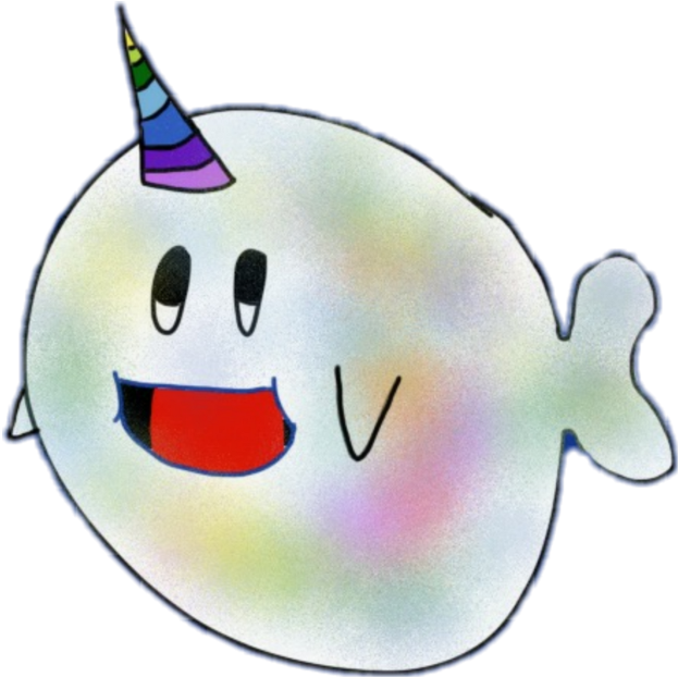Narwhal Sticker - Cartoon (1024x1024), Png Download