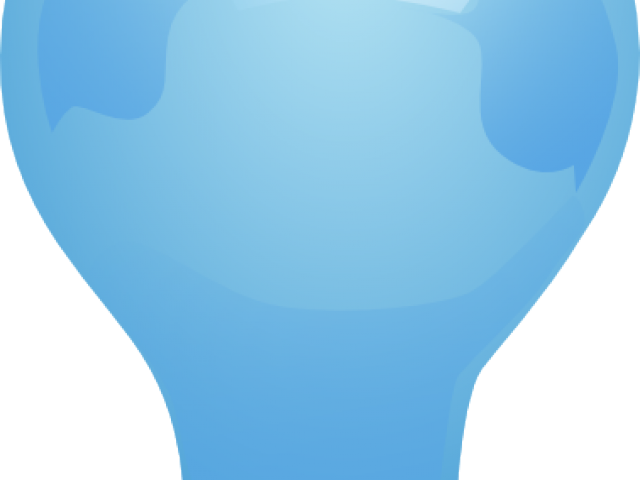 Bulb Clipart Glowing Blue (640x480), Png Download