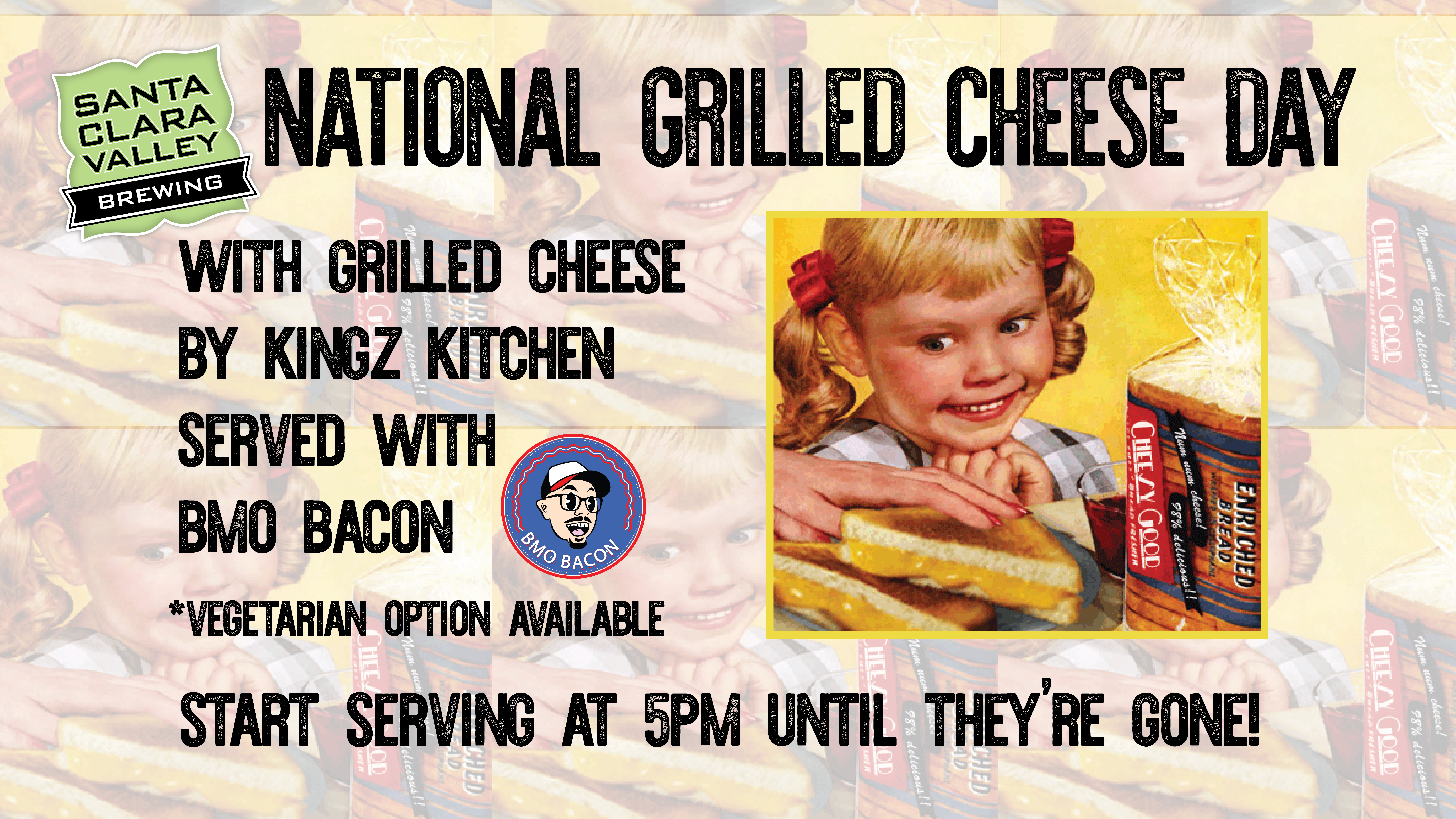 National Grilled Cheese Day @ Scvb - Vintage Ads (8000x4500), Png Download