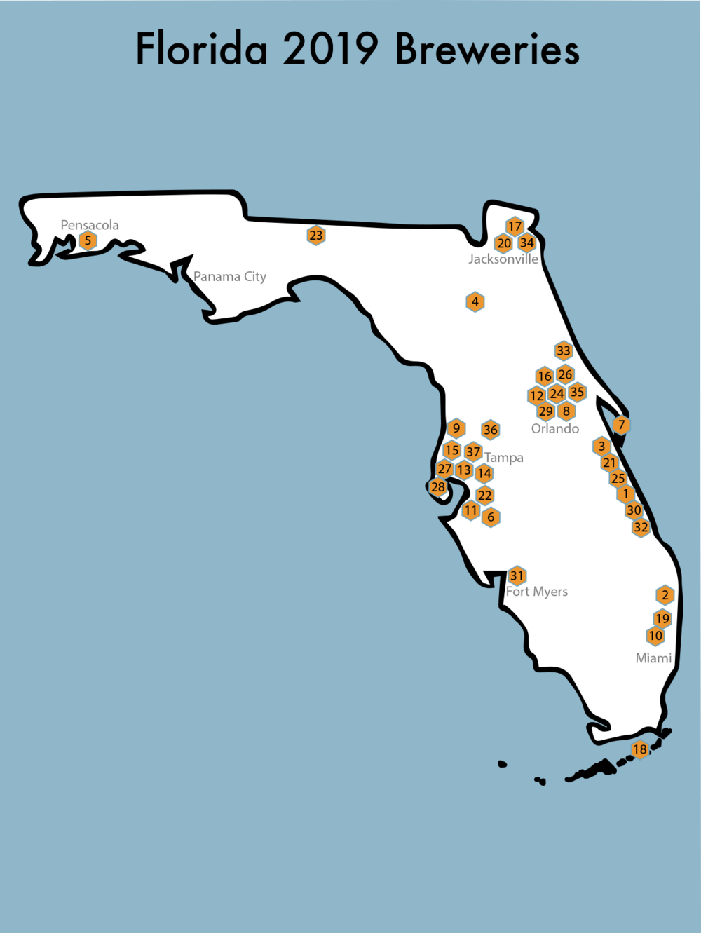 2019 Florida Hop Passport (1000x1331), Png Download