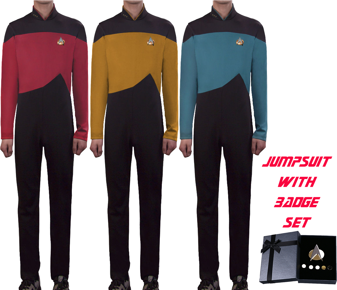 Star Trek Cosplay Costume The Next Generation Jumpsuit - Wetsuit (1179x1000), Png Download