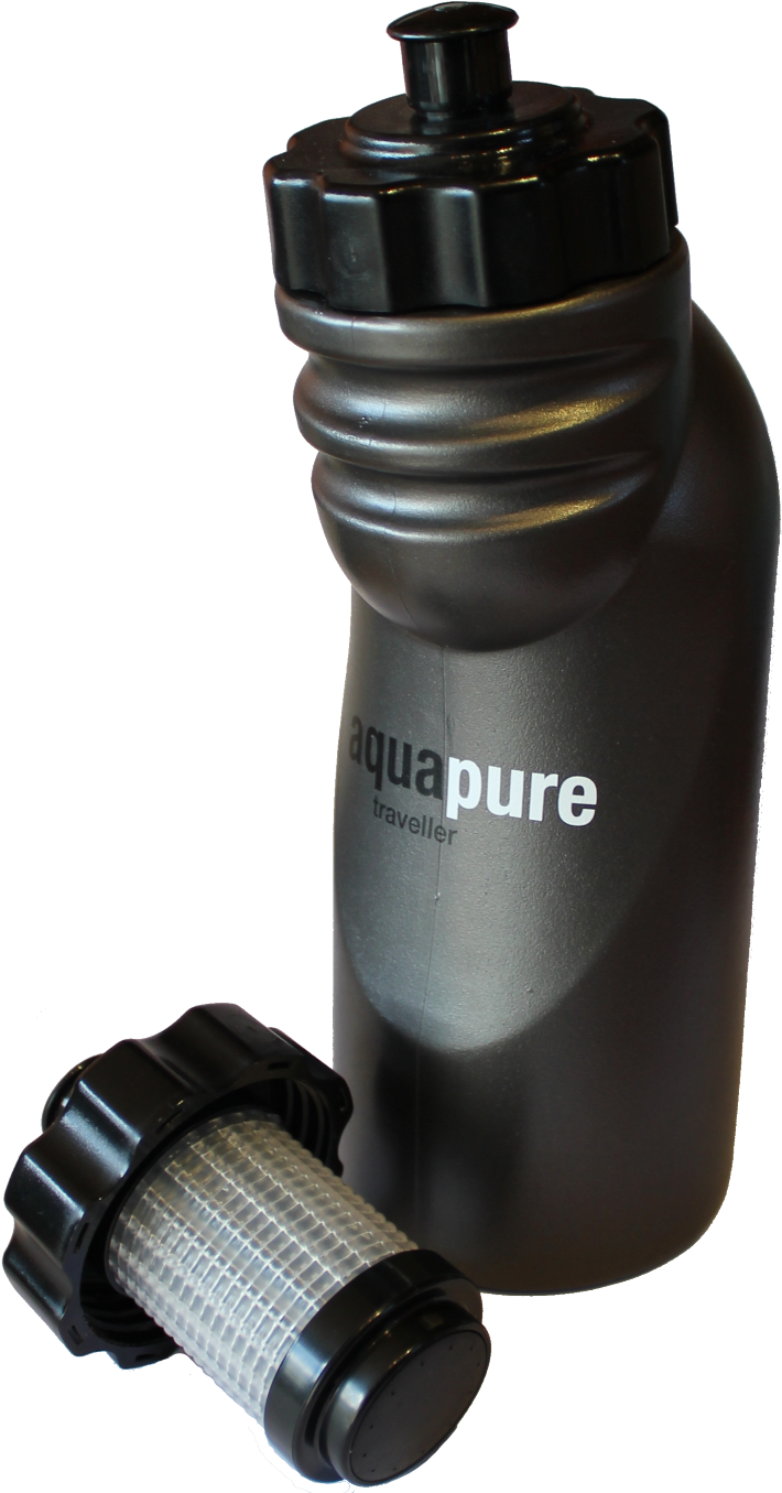 Aquapure Traveller For Protection Against Giardia In - Water Bottle (730x1373), Png Download