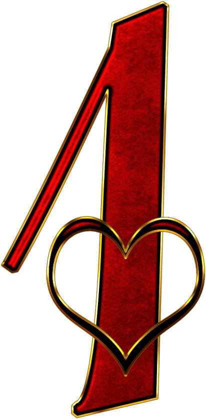 Vintage Number 1 Clip Art (480x874), Png Download