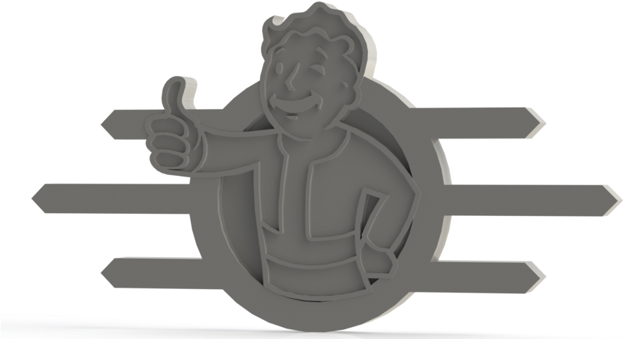 Fallout Badge Set 3d Print - Cartoon (889x500), Png Download