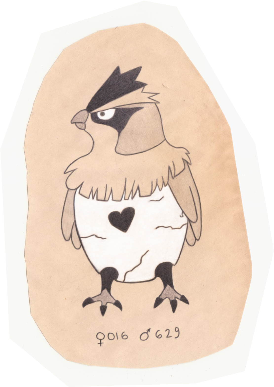 Tiny Bird Pokemon - Cartoon (1280x1811), Png Download