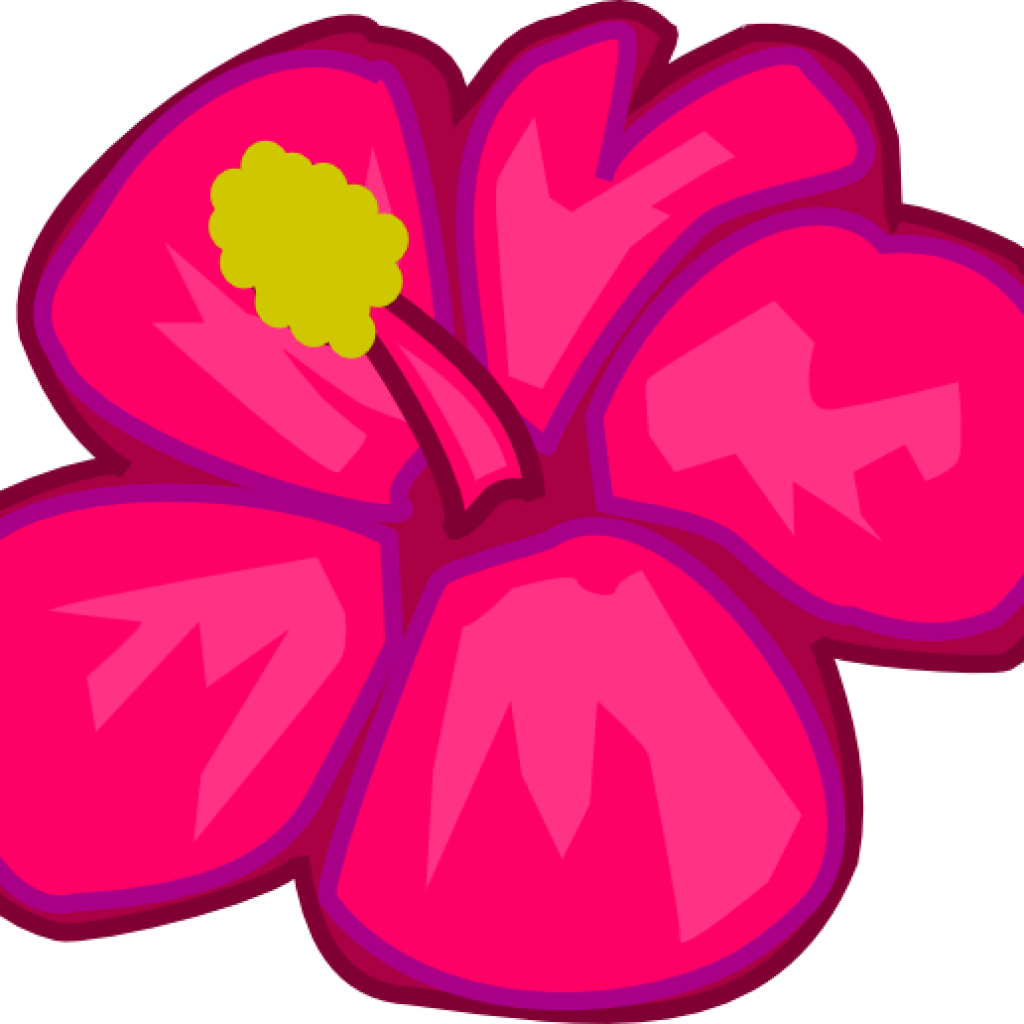 Hawaiian Flower Clipart Hawaiian Flower Clip Art Clipart - Draw A Tropical Flower (1024x1024), Png Download