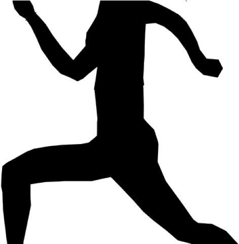 Girl Running Png - Silhouette (640x480), Png Download