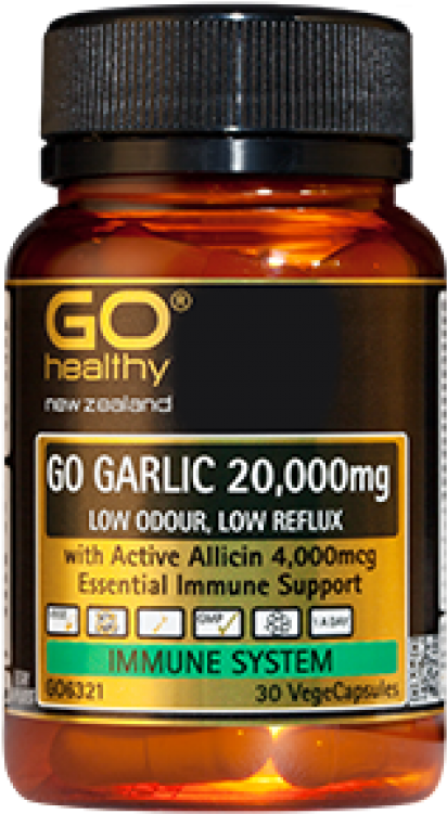 Go Healthy Garlic 20,000mg 30 Vegecaps - Animal (988x988), Png Download