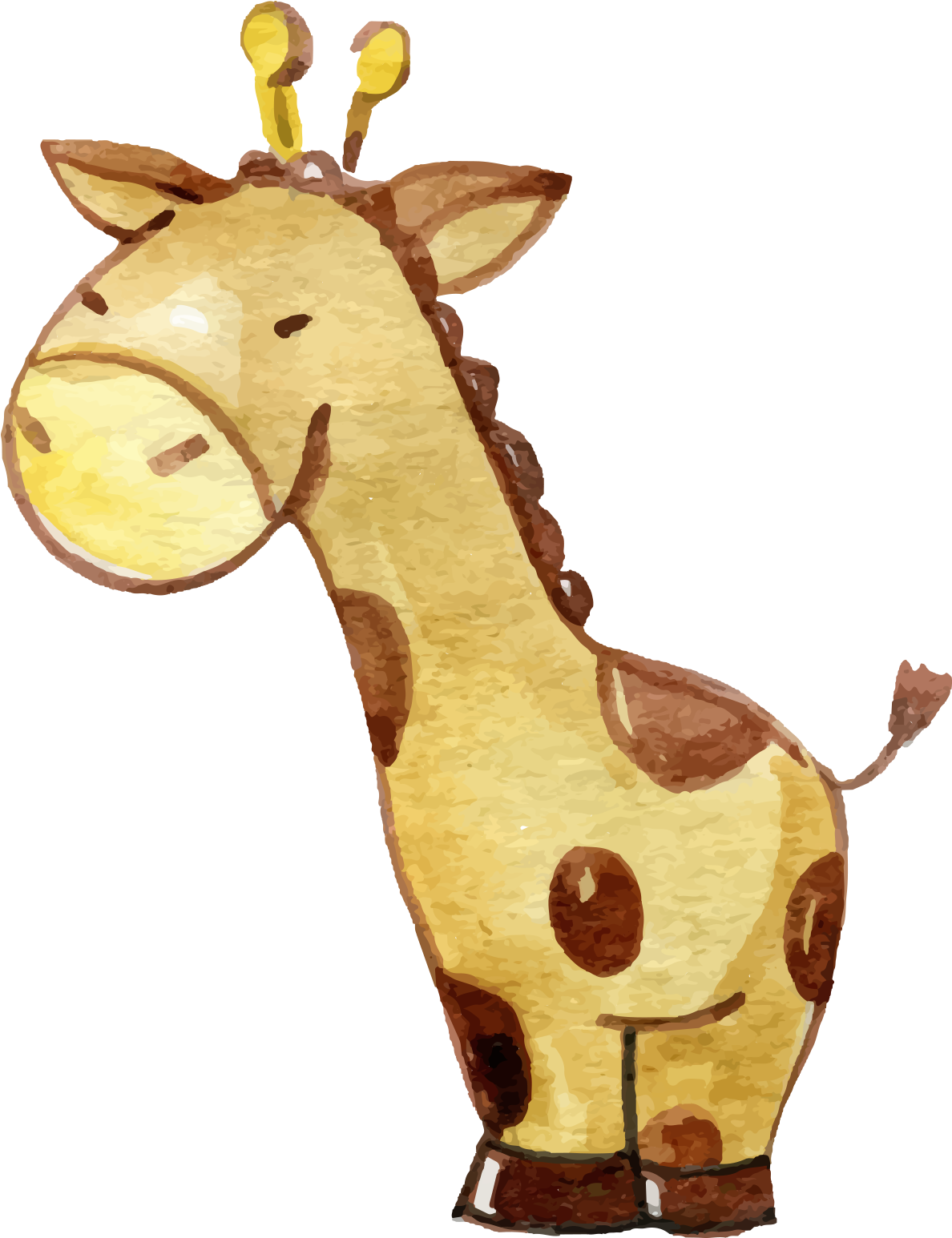 Clip Royalty Free Download Northern Painting Clip Art - Grandfather Father's Day Giraffes Card (2000x2000), Png Download