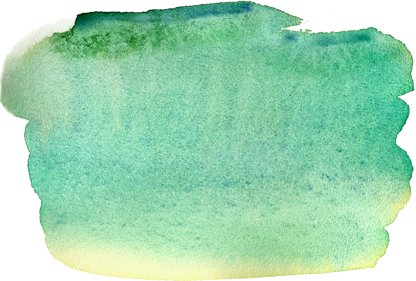 Green Watercolor Png - Watercolor Effect Blue Green (1353x925), Png Download