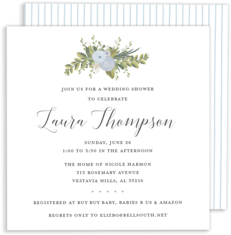 Blue Watercolor Flower Wedding Shower And Baby Shower - Hello Gorgeous Bag, Quote, White, Book Bag, Cute Gift, (480x480), Png Download