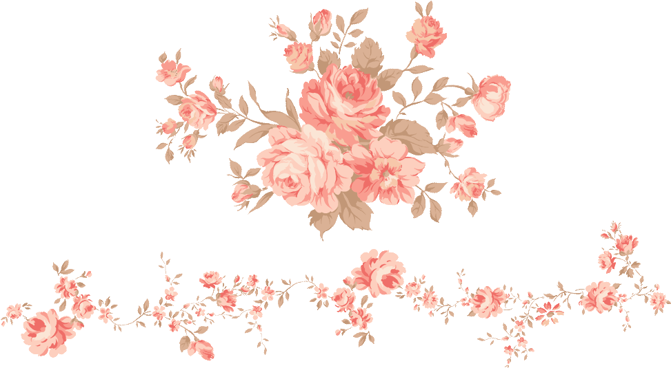Visit - Peach Flower Border Png (1000x619), Png Download