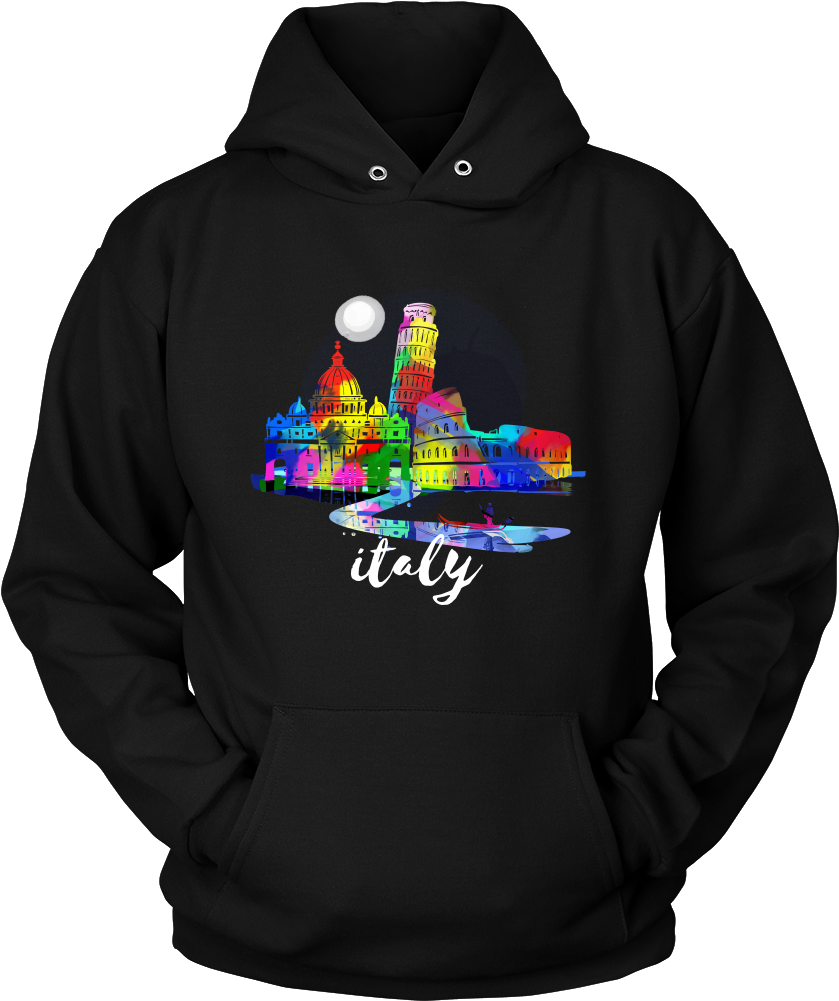 Italy Skyline Watercolor Sunset Love Everything Italian - Queen Are Born In July Jacket (1000x1000), Png Download