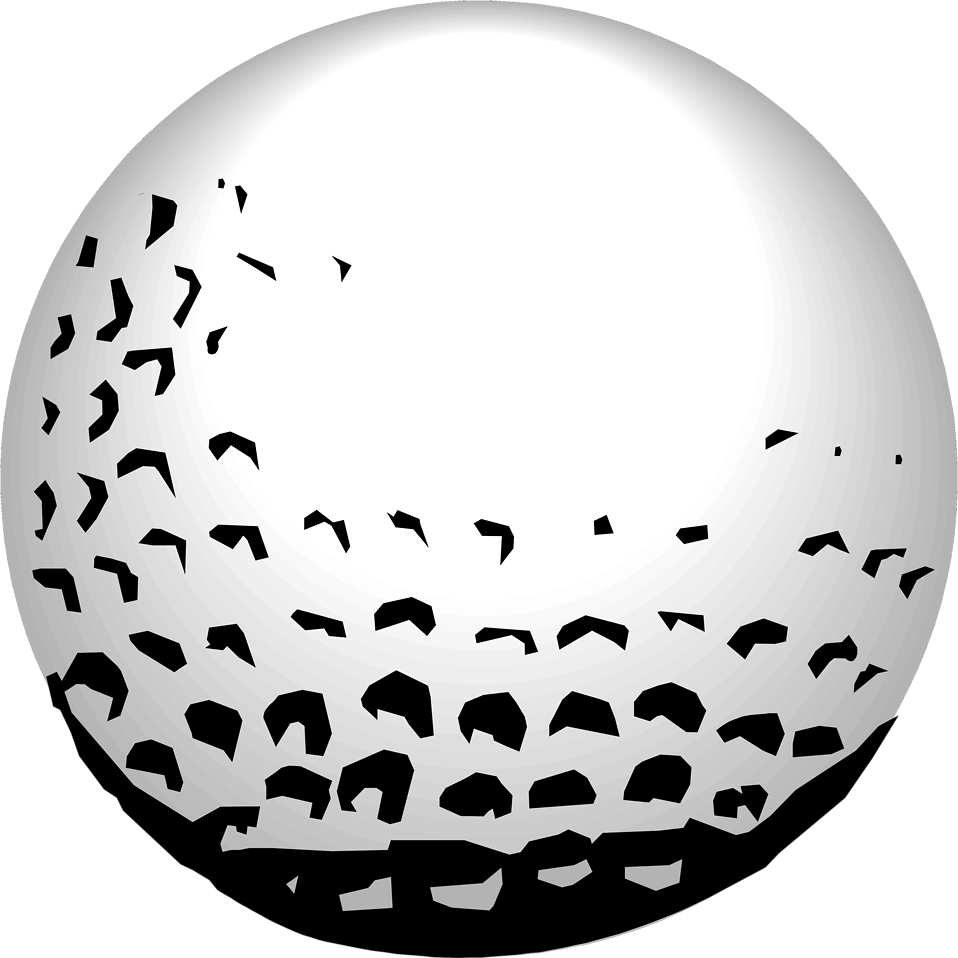 Clip Art Transparent Stock Clipart Golf Ball - Golf Ball Shower Curtain (958x958), Png Download