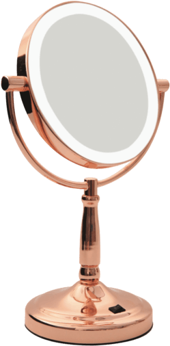 Makeup Mirror Png - Homedics Led Illuminated Vanity Mirror - Rose Gold (773x505), Png Download