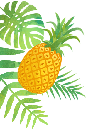 Capitão Zeferino - Pineapple And Flamingos Png (292x476), Png Download