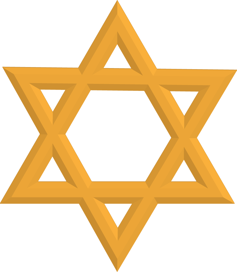 Gold Star Of David - Symbol Of Judaism (905x1038), Png Download