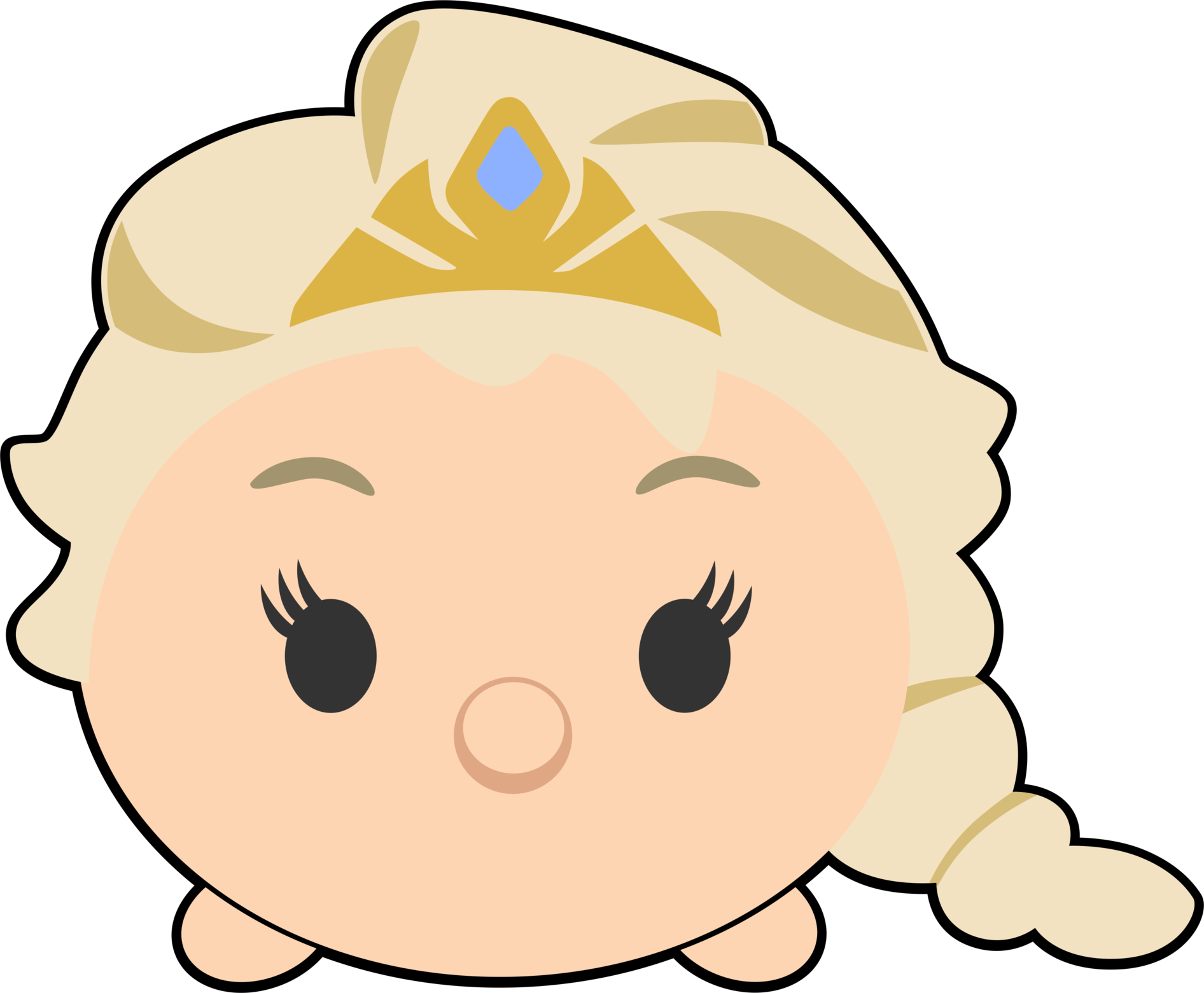 Tsum Tsum Princess Clipart (1892x1561), Png Download