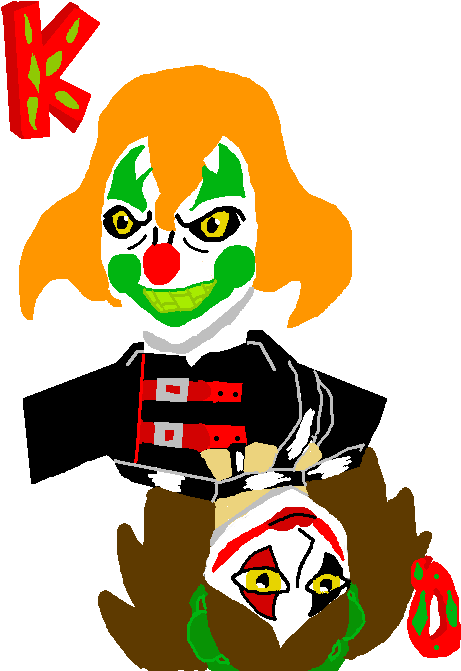 Comic Villain Symbol In Colorful Joker Costume With - Cartoon (486x670), Png Download