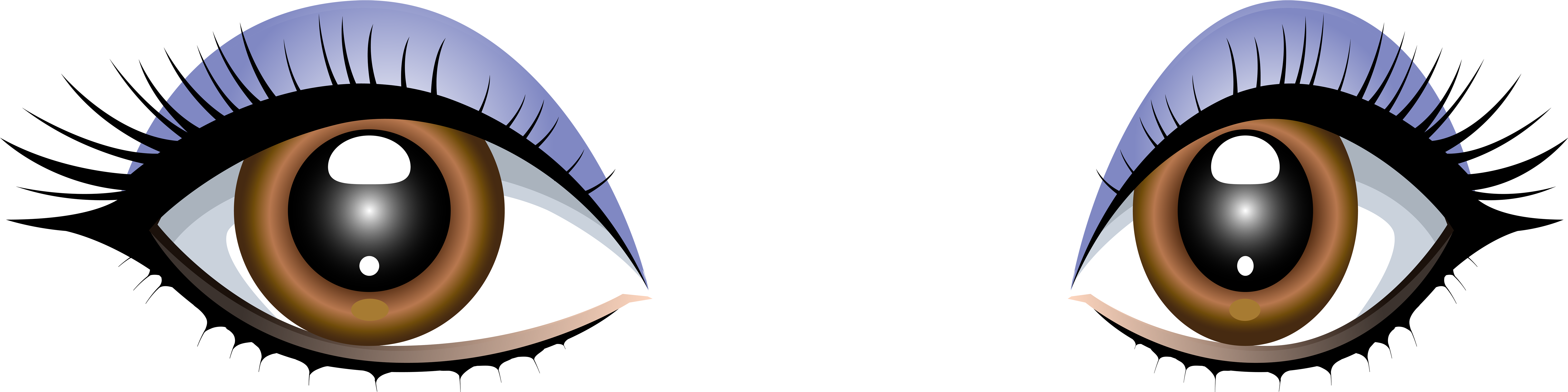 Female Eyes Png Clip Art - Eyes Png Clipart (8000x2183), Png Download