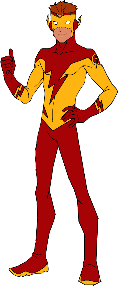 Kid Flash Png Free Download - Wally West Flash Young Justice (833x972), Png Download