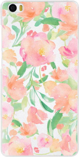 Cute Watercolor Flower Iphone Case - Garden Roses (300x547), Png Download