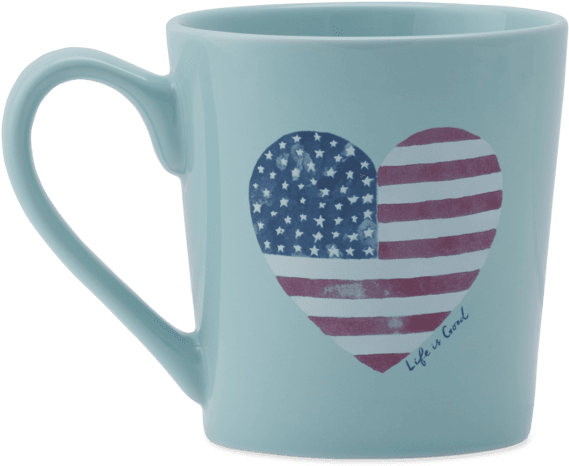 Flag Heart Watercolor Everyday Mug - Life Is Good Everyday Mug (570x570), Png Download