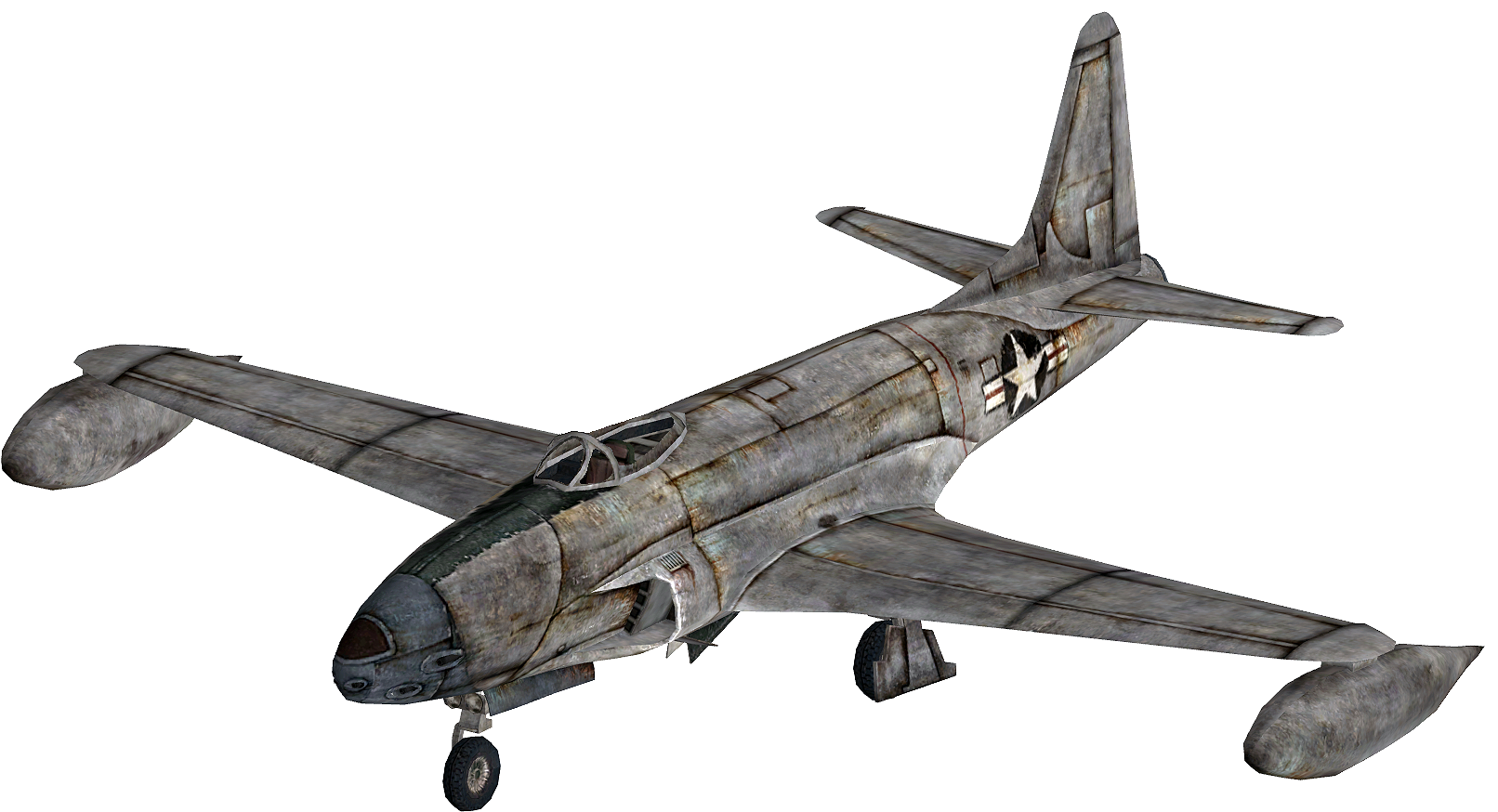 Fighter Jet - Fallout Aircraft (1700x1000), Png Download