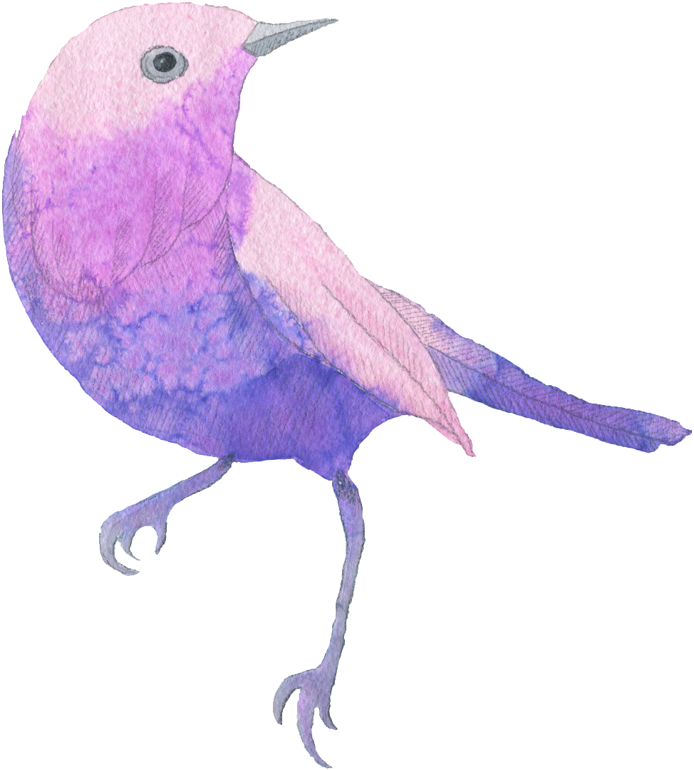 Este Gráficos Es Purple Bird Watercolor Hand Painted - Purple And Pink Sparrow Tote Bag, Adult Unisex, Natural (1024x1130), Png Download