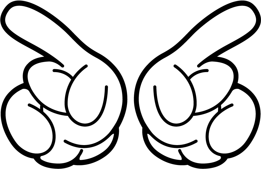 Png Images Mickey Mouse Hands - Mickey Hands Png (1071x744), Png Download