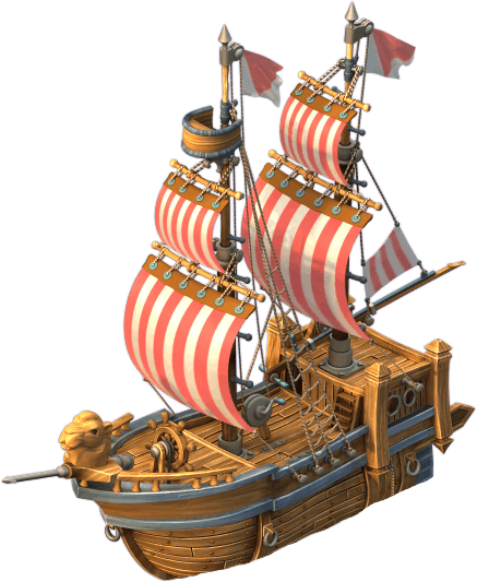 Ancient Ship (437x533), Png Download