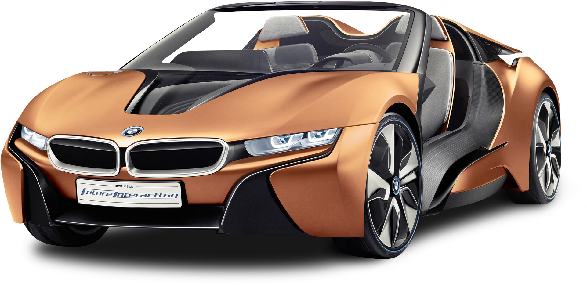 Orange Bmw I8 Spyder Car Png Image - Bmw I8 Png (500x266), Png Download