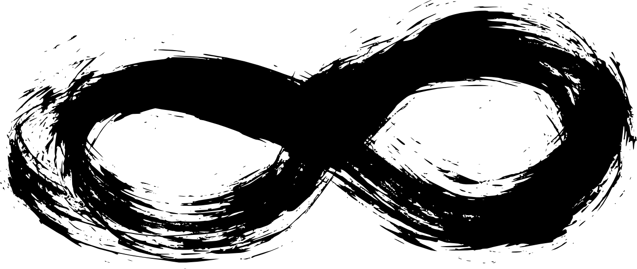 Free Download - Brush Stroke Infinity Symbol Png (1308x553), Png Download