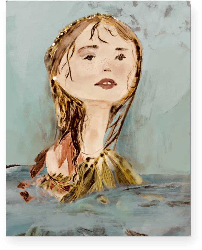 Vintage Mermaid (1000x1000), Png Download