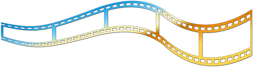 Gold Film Strip Png (1020x340), Png Download