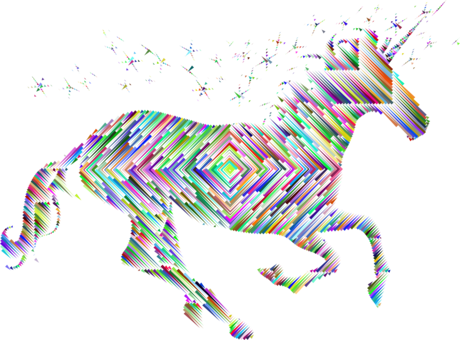 Unicorn Horn Legendary Creature Drawing Silhouette - Unicorn Silhouette Art (460x340), Png Download