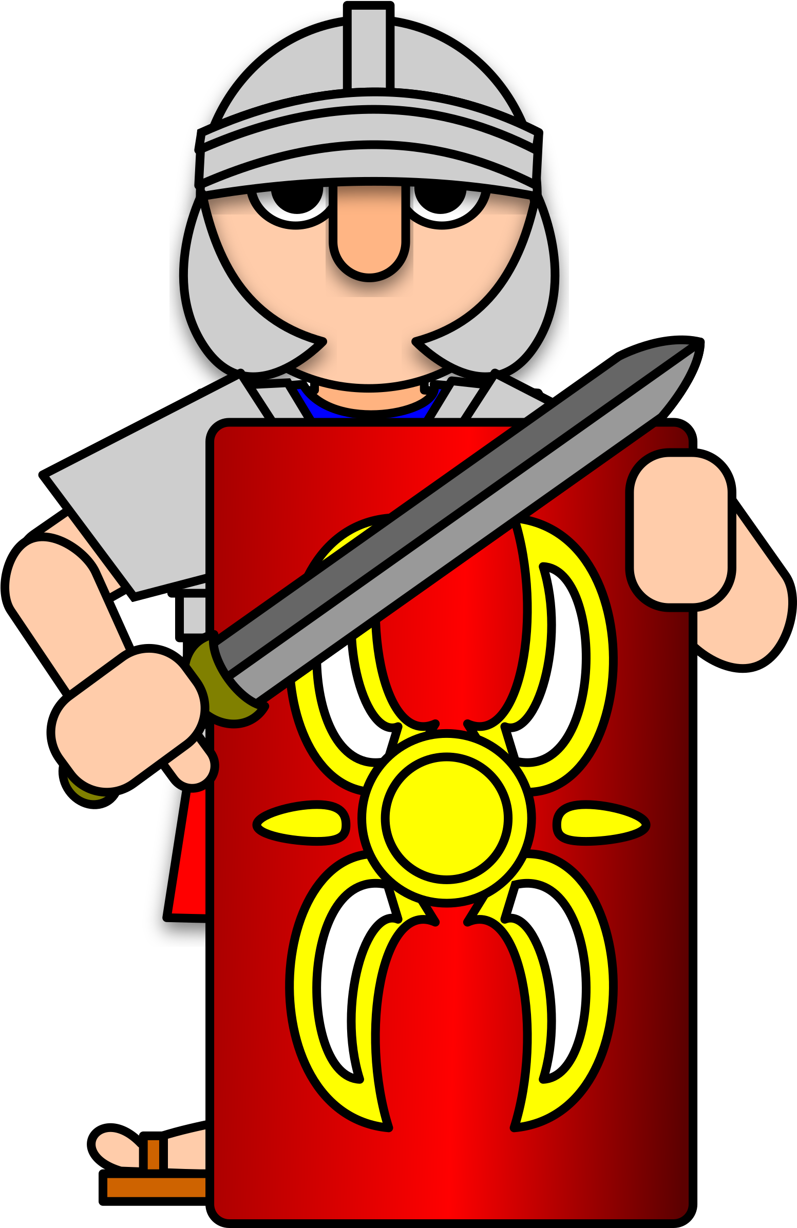 Graphic Black And White Download Ancient Soldier Legion - Roman Soldier Clip Art (485x750), Png Download