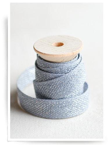 Pewter Metallic Ribbon 2 Yds - Webbing (400x510), Png Download